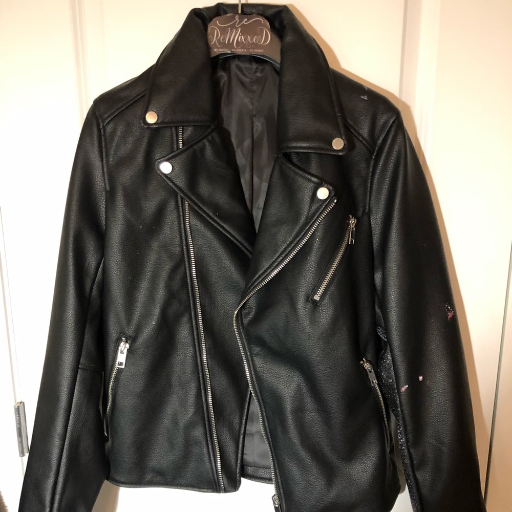 Womens Leather ReMixxed Jacket